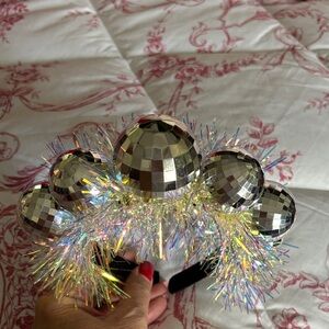 Silver Disco Ball Headband